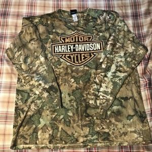 Mens Harley Camo long sleeve